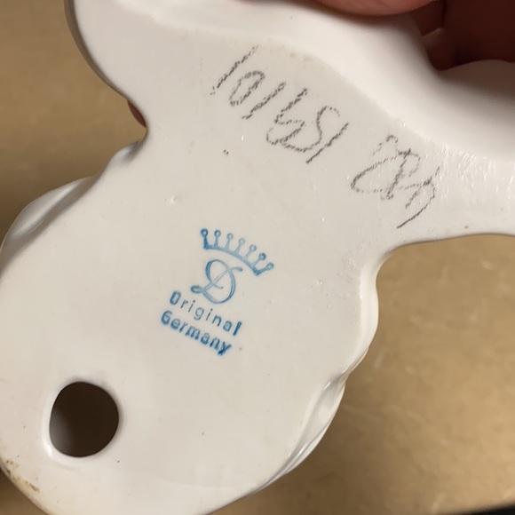 Vtg Dresden orig. Germany Cherub Porcelain Wall Plaque- set of 2 - Picture 6 of 7